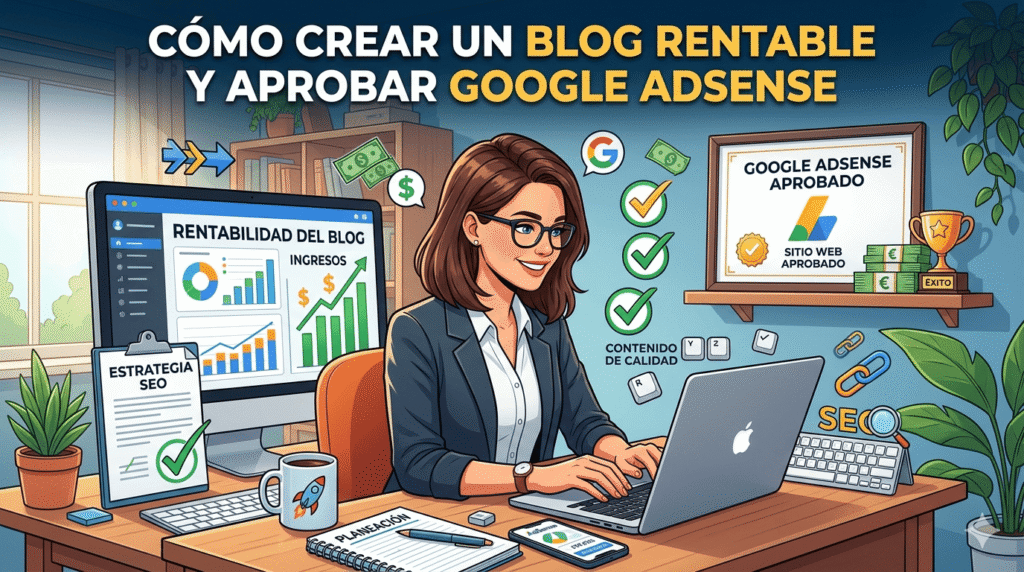 Cómo crear un blog rentable y aprobar Google AdSense